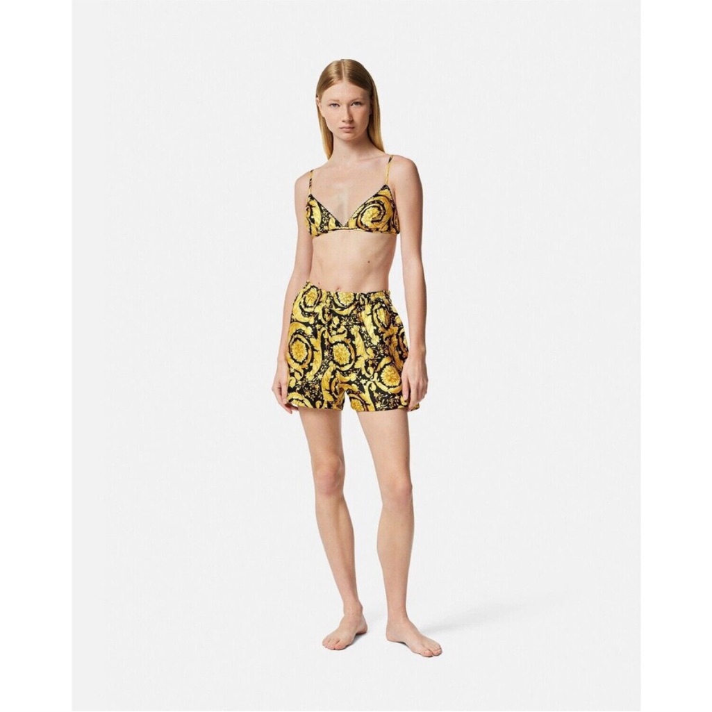 Versace Barocco Silk Pajama Shorts